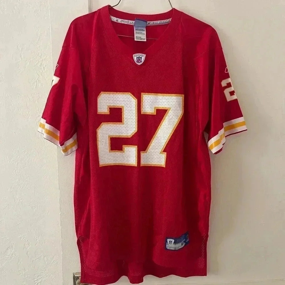 L. Johnson Kansas City chiefs football jersey youth size XL vintage